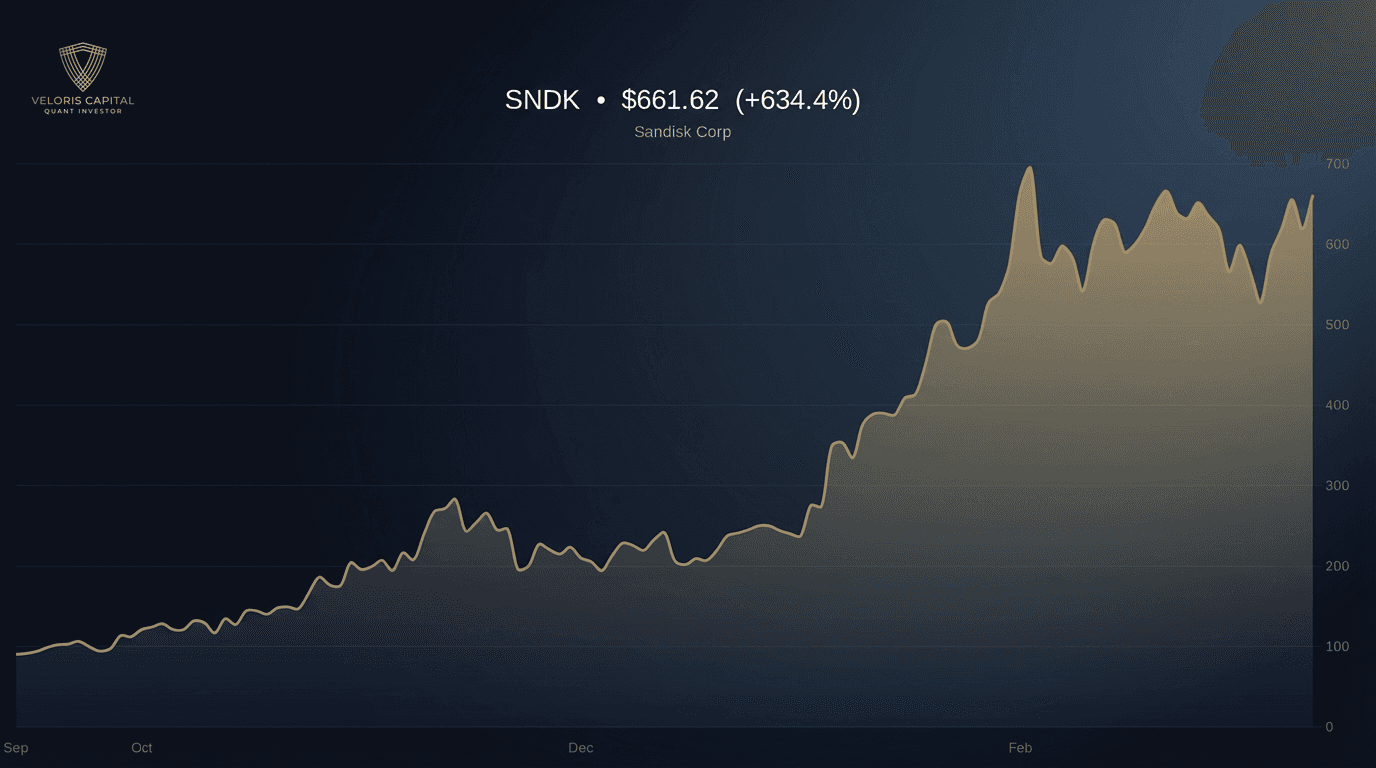 SNDK 6-month price chart